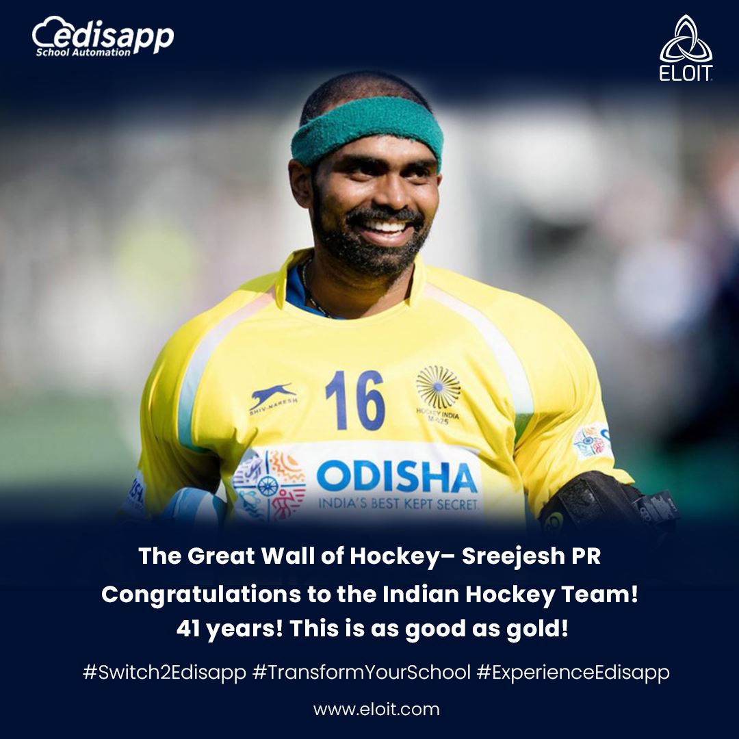 Congratulations to the Great Wall of Indian Hockey – Sreejesh PR