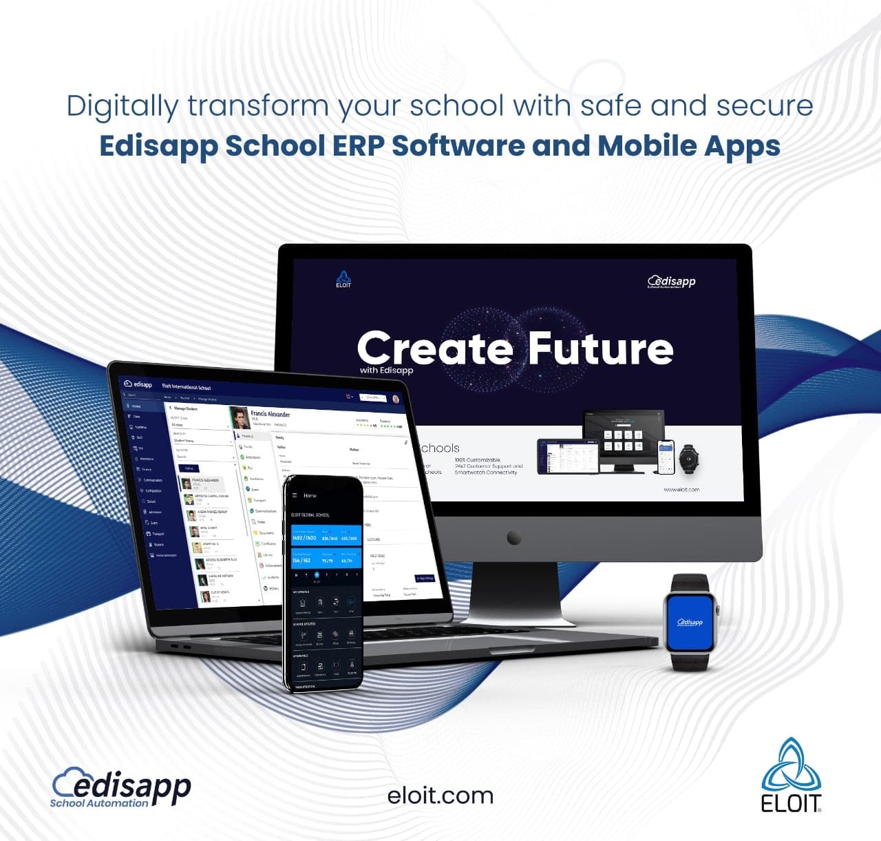 Digitally Transforms your school beyond the ordinary, with Edisapp the fastest and most secure cloud based school management software